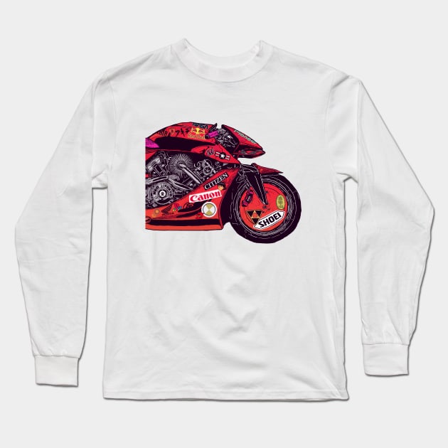 Akira Bike Transparent Long Sleeve T-Shirt by justblackdesign